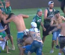 Torcedores de Cruzeiro e Coritiba invadem gramado, protagonizam briga generalizada