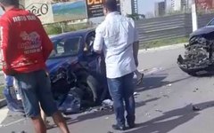 Colisão frontal em Cruz das Almas