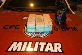 Suspeito é preso ao ser flagrado com 3,8 kg de maconha, em Rio Largo