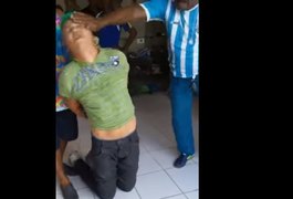Vídeo: população agride suspeito de assaltar loja de roupa, em Maceió