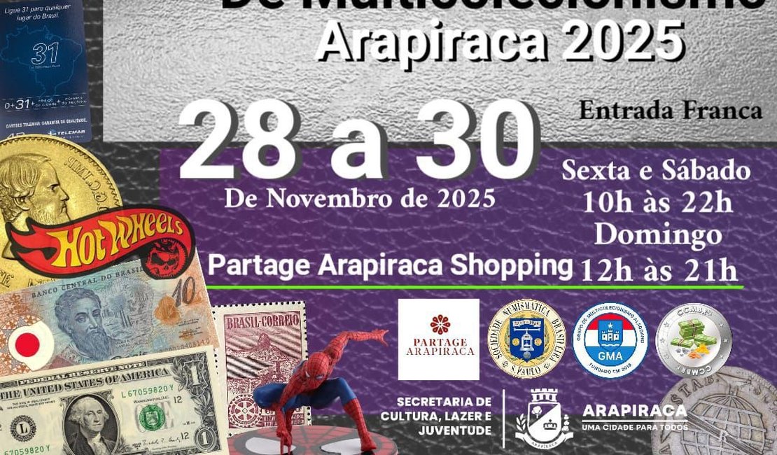 Encontro Nordestino de Multicolecionismo chega à Arapiraca no próximo dia 28