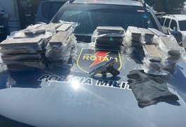 Homem é preso ao ser flagrado com 42 kg de maconha e pistola, em Maceió