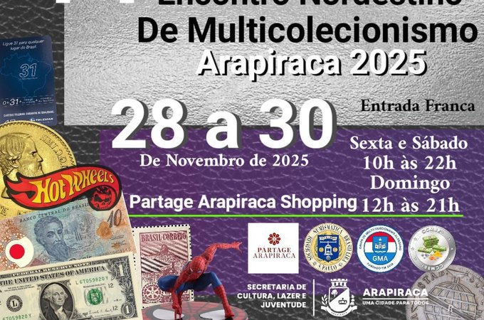 Encontro Nordestino de Multicolecionismo chega à Arapiraca no próximo dia 28
