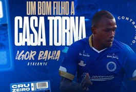 Cruzeiro de Arapiraca anuncia retorno do atacante Igor Bahia