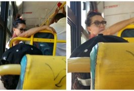 Atriz Lucélia Santos é clicada em ônibus no Rio de Janeiro