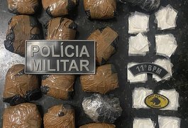 Homens são presos com mais de 1kg de cocaína no interior de Alagoas