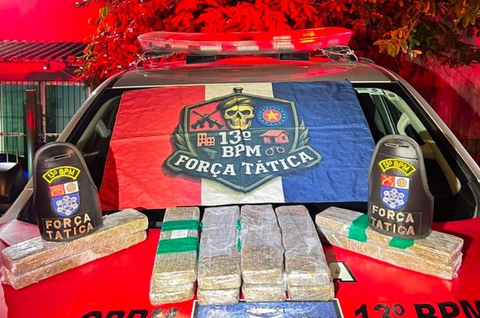 Força Tática do 13° BPM prende homem com 11kg de maconha no São Jorge, em Maceió