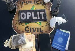 Homem acusado de assassinato e tráfico de drogas é preso em Maceió