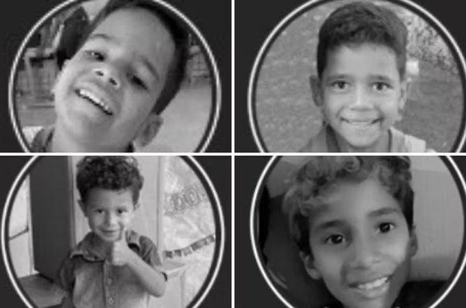 Quatro crianças da mesma família morrem afogadas em açude no interior da Bahia