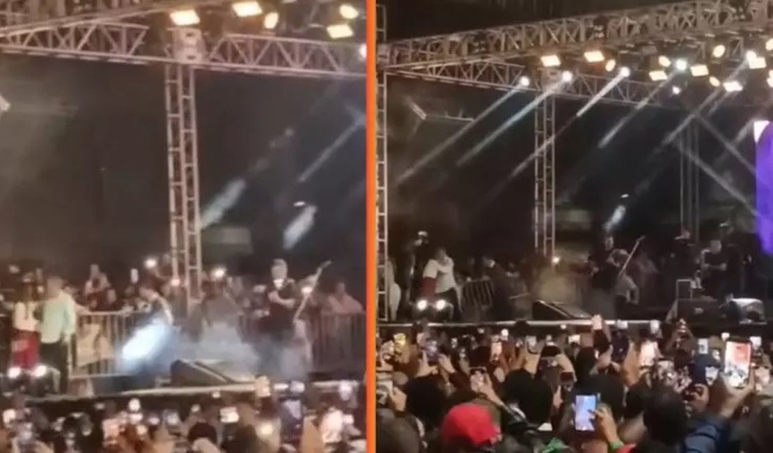 Estrutura desaba durante show de Amado Batista e deixa feridos