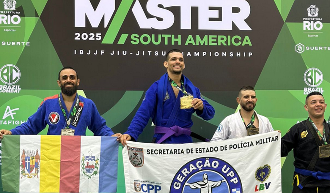 De Palmeira dos Índios, lutador de jiu-jitsu conquista medalha de prata no International Master South America, no RJ