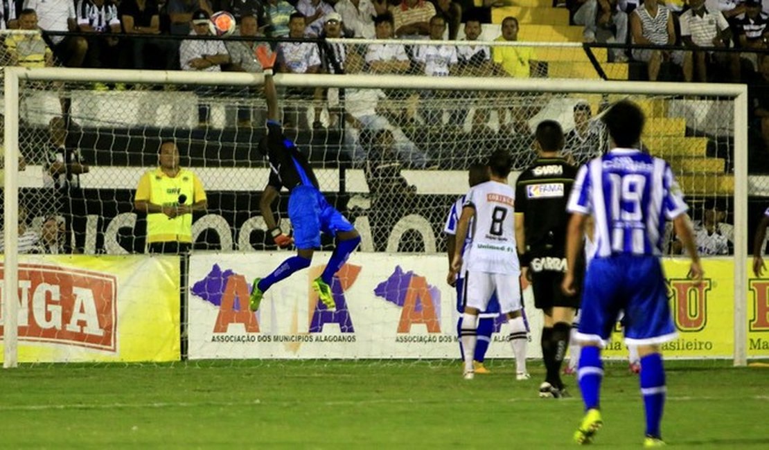 Goleiro Jeferson brilha, e ASA e CSA empatam pela 4ª vez na temporada