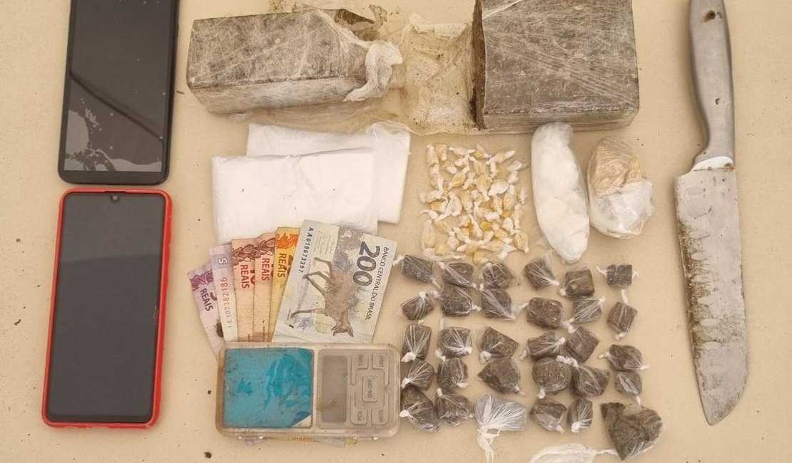 Mulheres flagradas com maconha, cocaína e crack são presas em Arapiraca