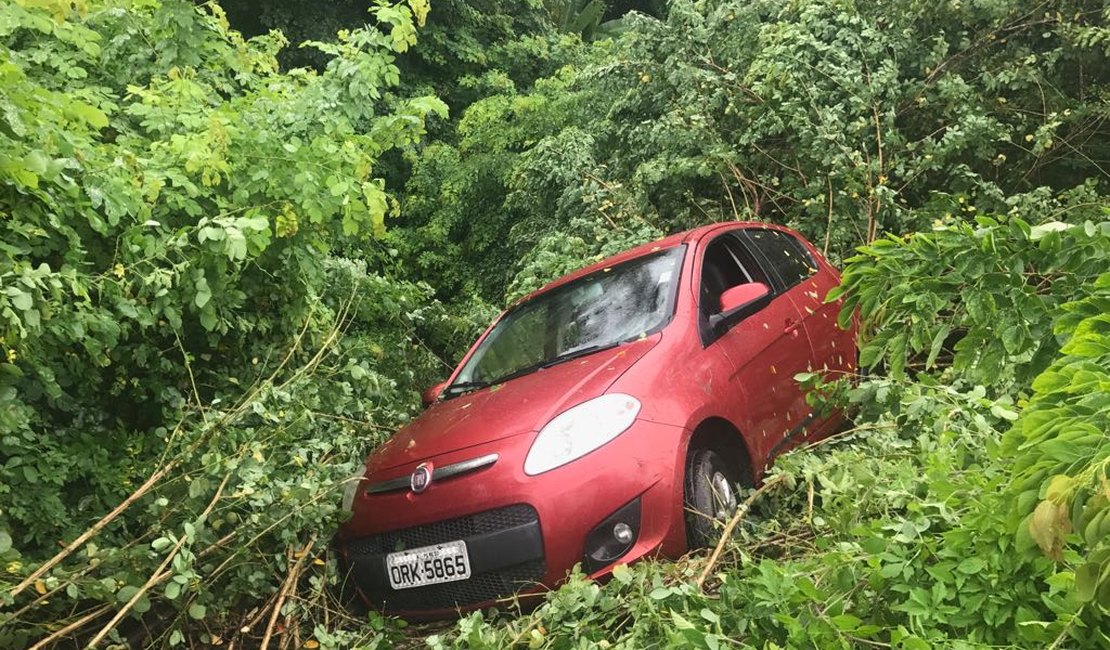 Policial salva família após veículo cair em ribanceira na BR-101, em AL