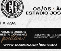 Diretoria alvinegra inicia as vendas dos ingressos virtuais para o jogo entre Murici e ASA