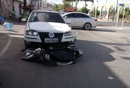 Motociclista fica ferido após acidente no Parque Ceci Cunha, em Arapiraca