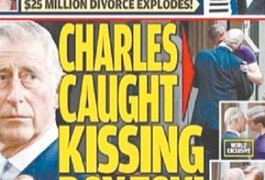 Tabloide americano divulga suposta foto do príncipe Charles aos beijos com rapaz