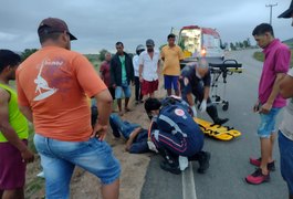 Motociclista perde o controle da direção e atinge cerca em Coité do Nóia