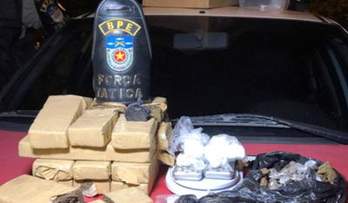 Força Tática apreende mais de oito quilos de maconha em Maceió