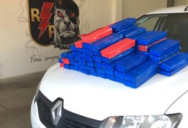 Polícia encontra 65kg de maconha escondidos nos bancos de carro na AL-101 Sul