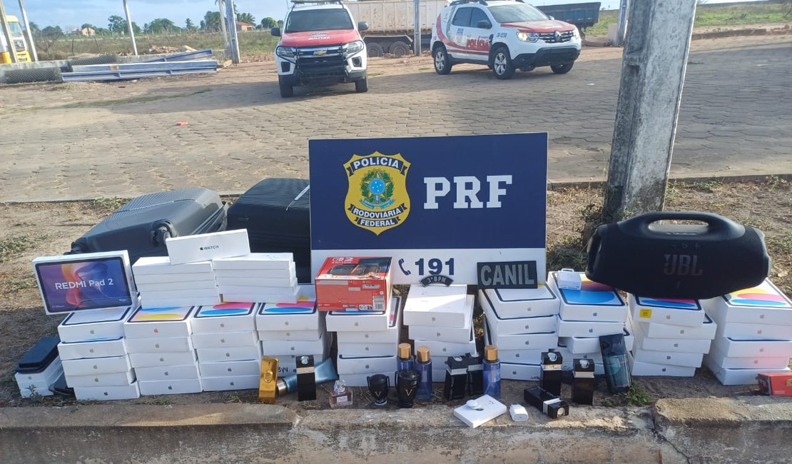 Perfumes importados, aparelhos da Apple e mais: Ação conjunta apreende 92 itens sem comprovação fiscal em São Sebastião