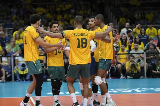 Brasil vence Venezuela e está no mundial de vôlei masculino