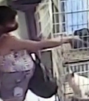 Câmera flagra mulher furtando filhote de cachorro em pet shop de Arapiraca; ASSISTA