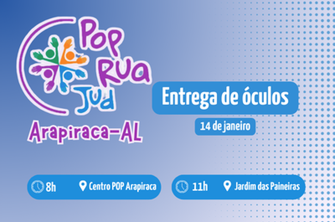 MPF acompanha entrega de óculos a pessoas atendidas no Mutirão Pop Rua Jud em Arapiraca