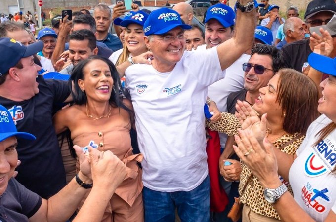 Renan Calheiros lidera disputa ao Senado no primeiro e segundo votos, aponta Falpe