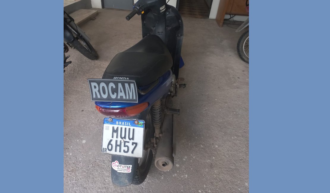 Durante rondas pela cidade, Rocam do 3º BPM localiza motocicleta com queixa de roubo, em Arapiraca