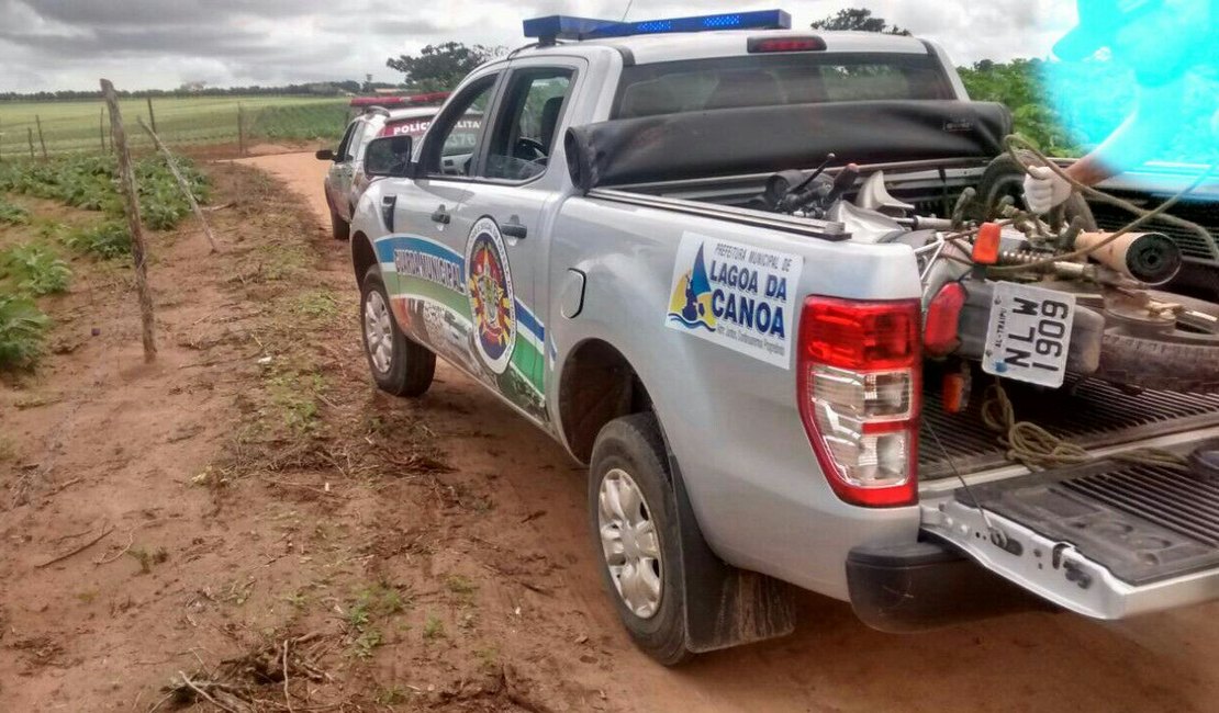 PM e GCM de Lagoa da Canoa recuperam motocicleta roubada na zona rural do município