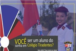 Colégio Tiradentes está com inscrições abertas para seleção de novos alunos