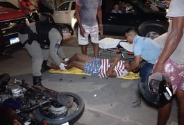 Motociclista fica ferido ao ser atingido por carro em Arapiraca