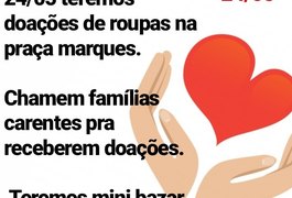 Projeto realiza bazar solidário em prol de moradores de rua e famílias carentes de Arapiraca