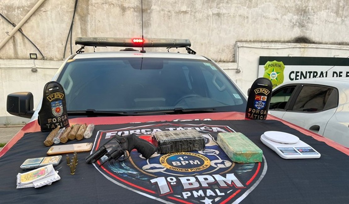 Força Tática do 1º BPM Apreende Crack e Arma de Fogo no Bairro do Vergel