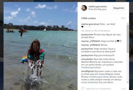 Mãe de Neymar Jr. posta fotos em praias de Alagoas; confira