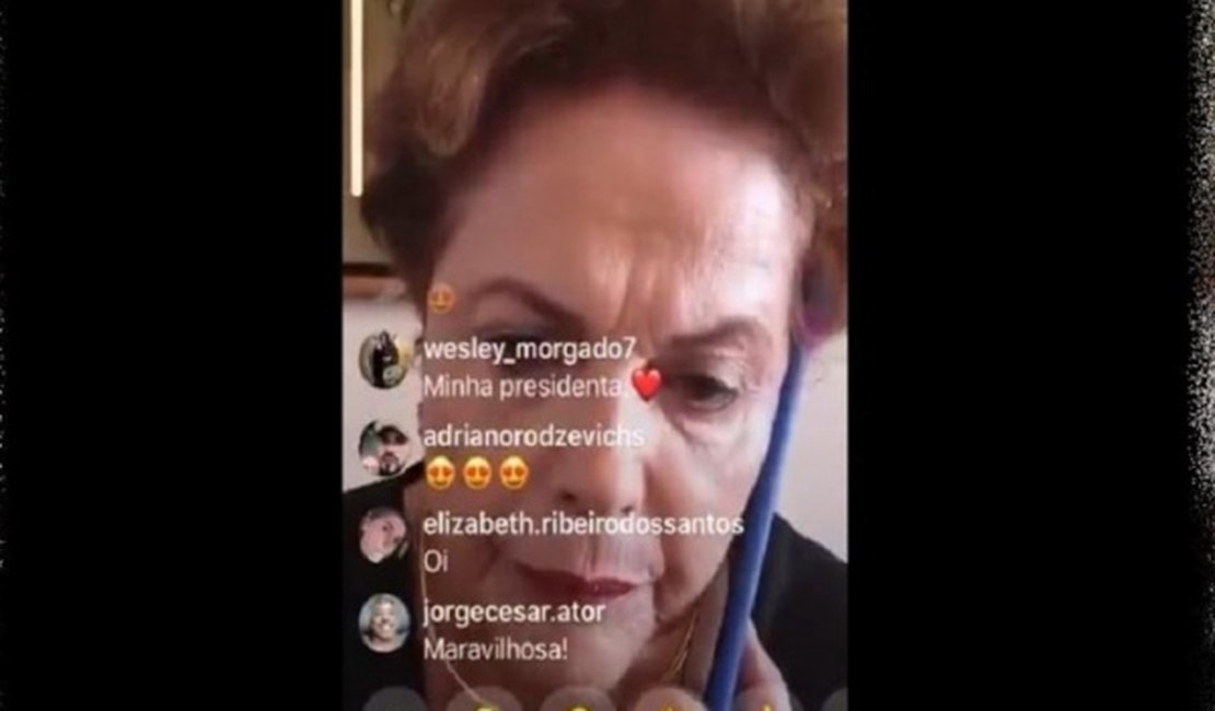 Dilma Rousseff inicia live acidentalmente no Instagram e diverte seus seguidores