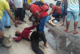 Acidente deixa mulher e criança feridas próximo a escola em Arapiraca