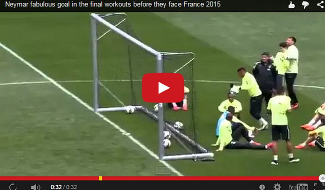 Neymar faz gol ‘incrível’ em treino da seleção; veja o vídeo