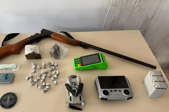 Drone usado por criminosos para vigiar a polícia é apreendido em São Miguel dos Milagres