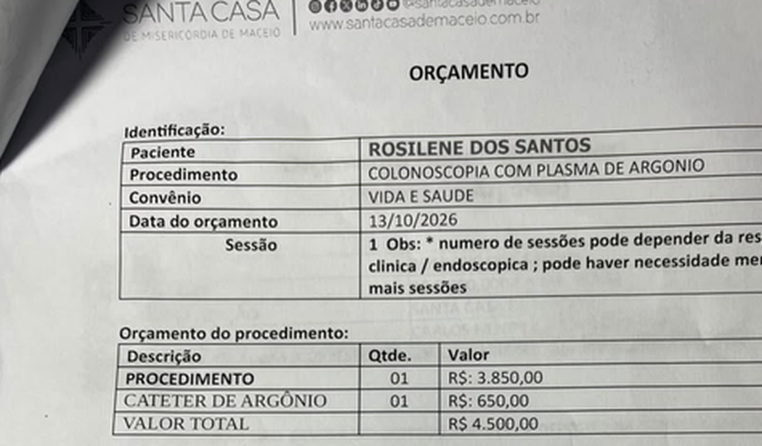 Mulher de 41 anos faz apelo por ajuda após ser diagnosticada com câncer no útero em Maceió