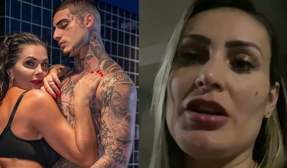 Luiza Ambiel grava pornô com ex de Andressa Urach, que se revolta: 'Velha da banheira'