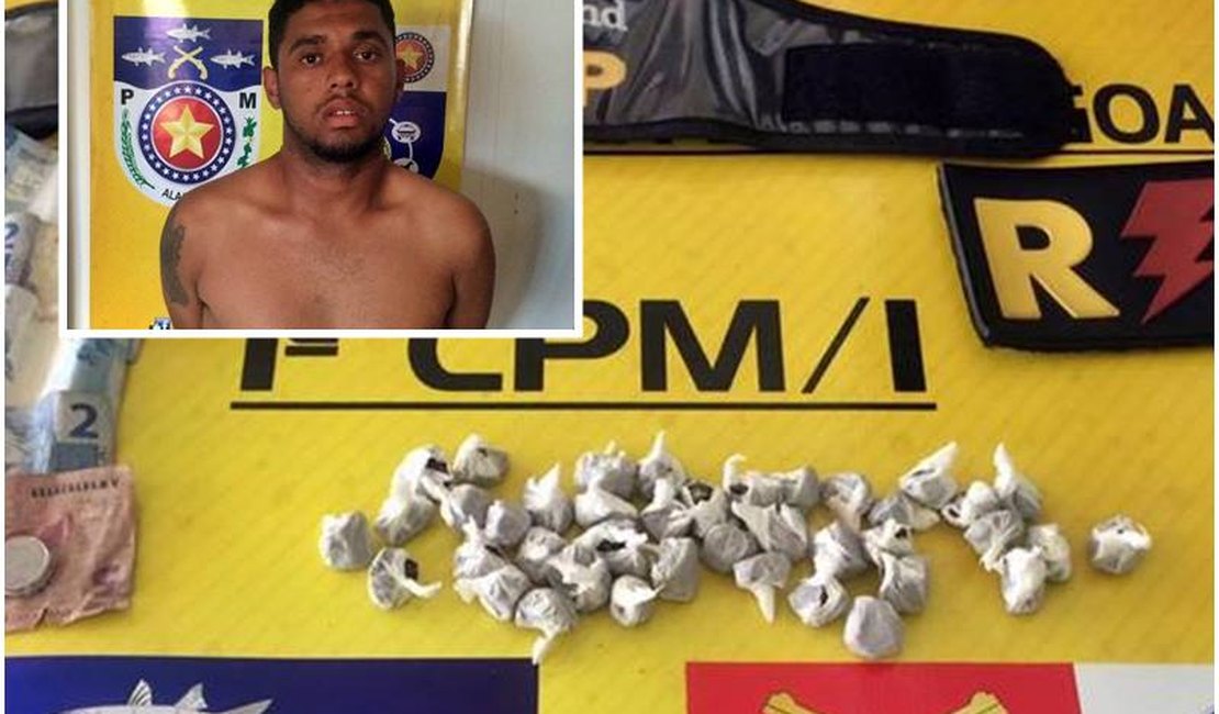 Jovem é detido com 40 bombinhas de maconha em São Miguel dos Campos