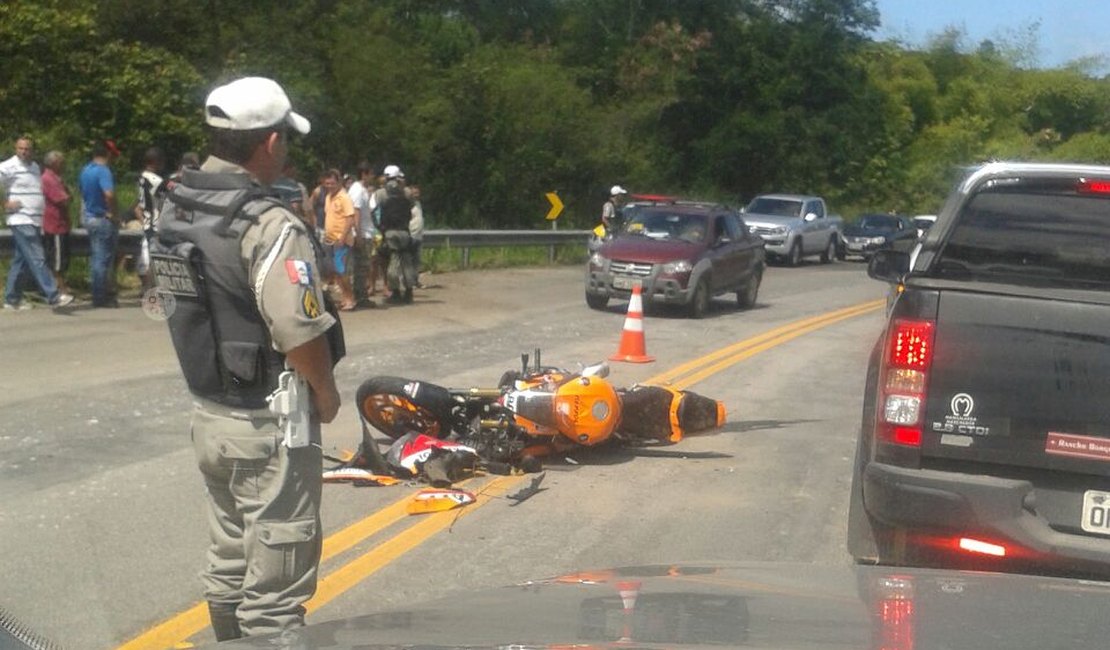 Major da PM morre em grave acidente de moto na manhã deste sábado em Marechal Deodoro