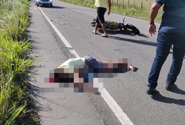 Motociclista fica ferido após cair de moto em curva na AL 115, no Agreste alagoano