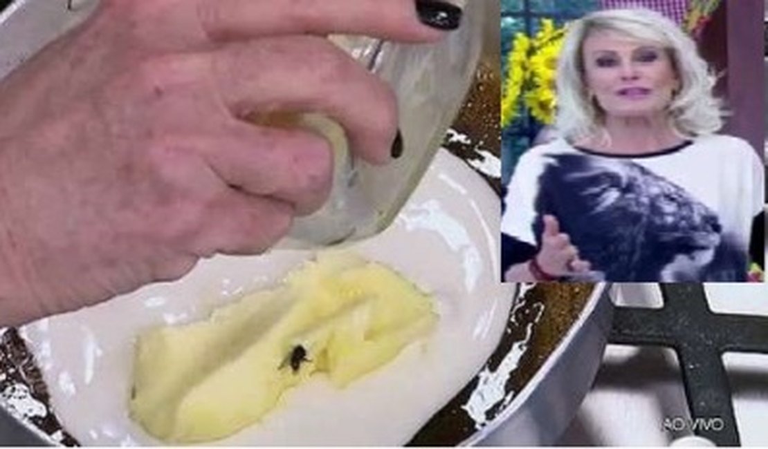 Ana Maria Braga disfarça sobre mosquinha em calda: ‘Era um queimadinho do fundo’