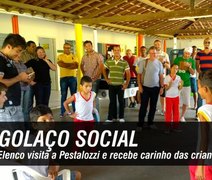 Elenco do ASA visita a Pestalozzi e recebe carinho das crianças