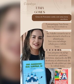 Professora de Girau do Ponciano revoluciona ao lançar livro focado no desenvolvimento infantil e alfabetização