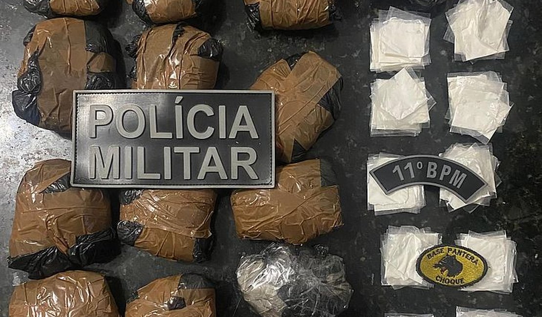 Homens são presos com mais de 1kg de cocaína no interior de Alagoas