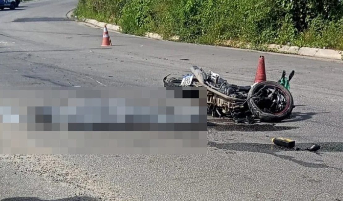 Condutor natural de Palmeira dos Índios morre em batida entre van e moto, em Rio Largo